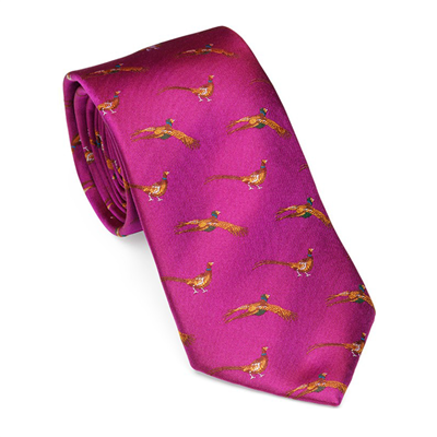 Laksen Pheasant Fly-By Tie - Pink